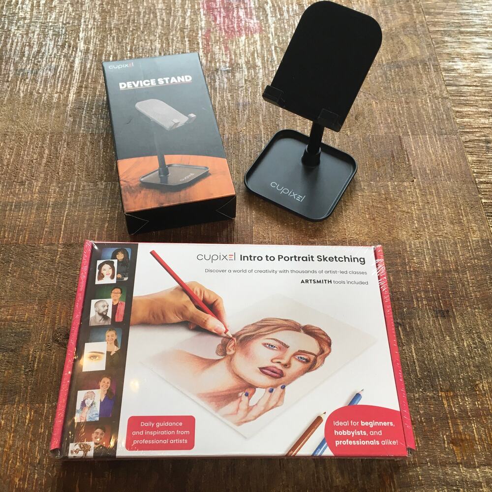 Cupixel Intro to Portrait Sketching And Device Stand Drawing Creativity SEALED